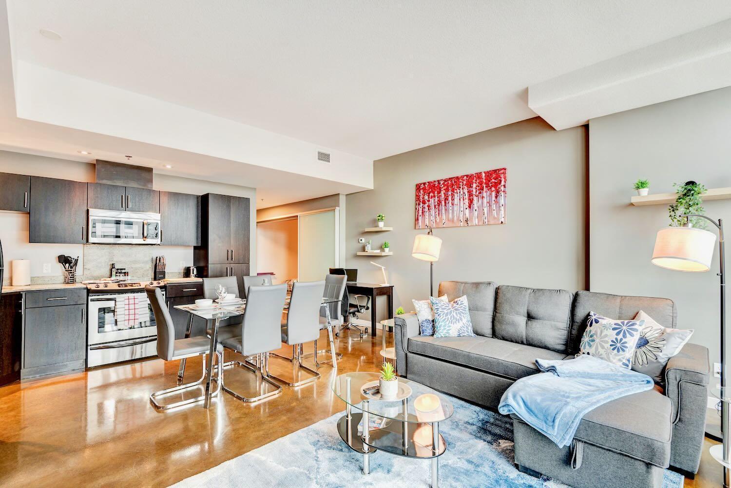 Modern 2Br Condo - King Bed - Downtown City Views Calgary Luaran gambar